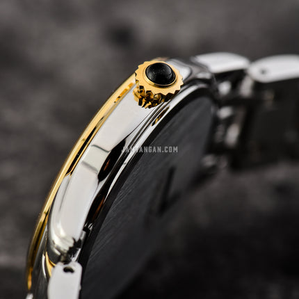 Seiko Ladies SRZ550P1 Cream Sparkle Effect Dial Dual Tone Stainless Steel Strap