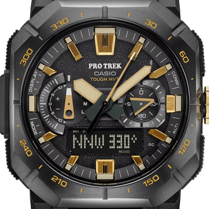 Casio Pro Trek PRW-B1000-5DR Tough Solar Digital Analog Dial Brown Rubber CNF Band