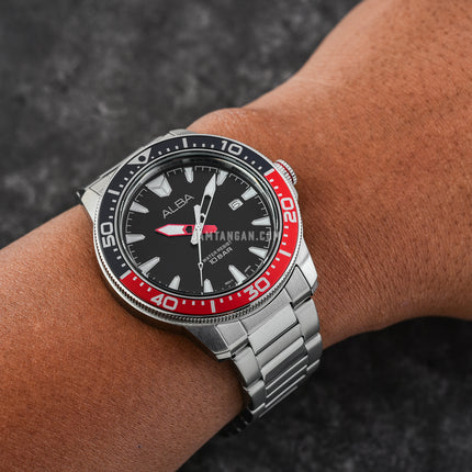 Alba AS9T99X1 Men Black Dial Stainless Steel Strap