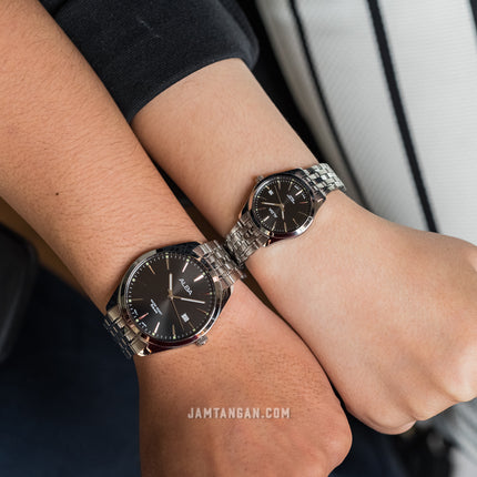 Alba AH7BM9X1_AS9Q93X1 Couple Black Dial Stainless Steel Strap