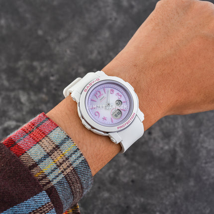 Casio Baby-G BGA-290US-6ADR Sea Elements Series Digital Analog Purple Dial White Resin Band