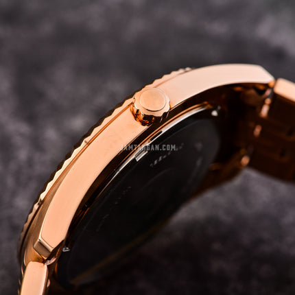Alba Prestige AS9J90X1 Silver White Dial Rose Gold Stainless Steel Strap