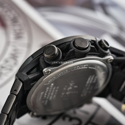 Casio Edifice ECB-40BK-1ADF Sospensione Men Black Dial Black Stainless Steel Band
