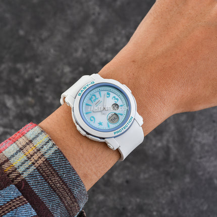 Casio Baby-G BGA-290US-2ADR Sea Elements Series Digital Analog Dial White Resin Band