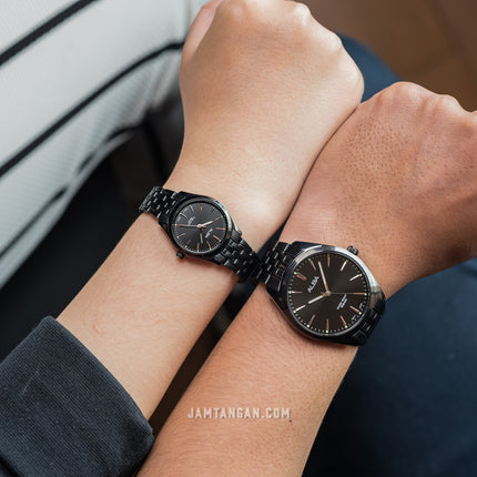 Alba ARX125X1 Men Black Dial Black Stainless Steel Strap