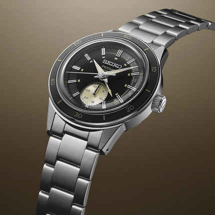 Seiko Presage SSA449J1 Style60s Series Automatic Black Dial Stainless Steel Strap