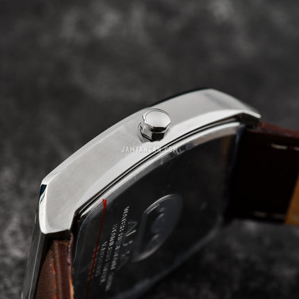Alba Active AG8N23X1 Men Silver White Patterned Dial Brown Leather Strap