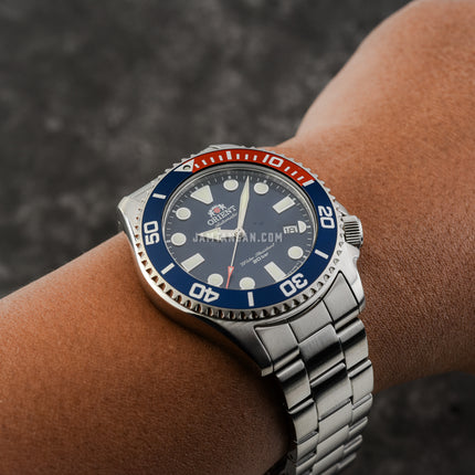 Orient New Triton RA-AC0K03L Automatic Divers Blue Navy Dial Stainless Steel Strap