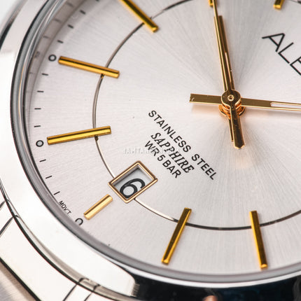 Alba AS9A49X1 White Dial Stainless Steel Strap