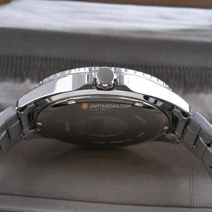 Alba Active AS9V55X1 Men Black Dial Coke Bezel Stainless Steel Strap