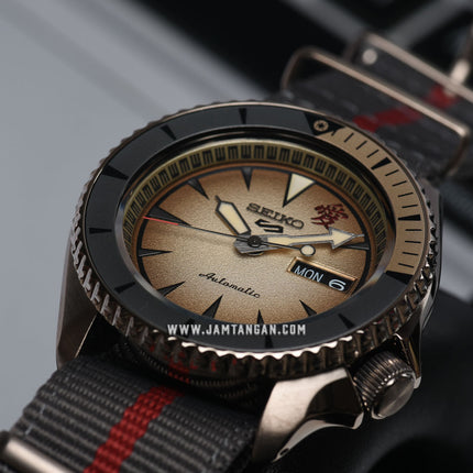 Seiko 5 Sports SRPF71K1 Naruto & Boruto Gaara Model Dual Tone Nylon Strap Limited Edition
