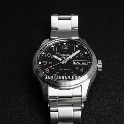 Seiko 5 Sports SRPJ81K1 Mid-Field Sports Style Automatic Men Black Dial Stainless Steel Strap