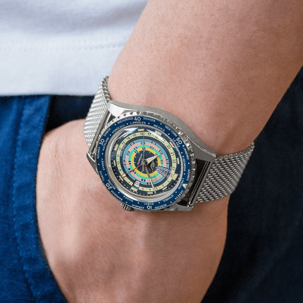 MIDO Ocean Star M026.829.17.041.00 Decompression Worldtimer Dial Blue Rubber Strap + Extra Strap