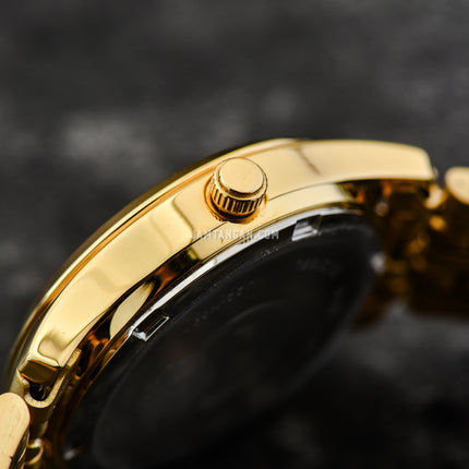 Alba Prestige AH7CE6X1 Ladies Gilt Dial Gold Stainless Steel Strap
