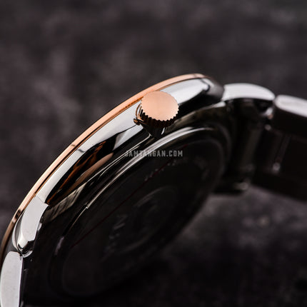 Alba Prestige AS9J78X1 Silver White Dial Dual Tone Stainless Steel Strap