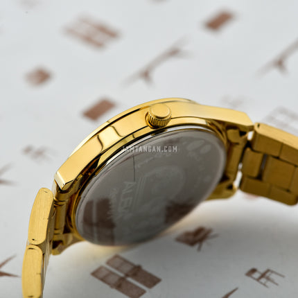Alba Prestige AN8044X1 Ladies Gold Dial Gold Stainless Steel Strap