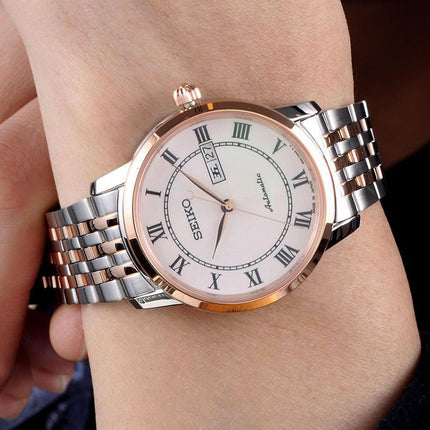 Seiko Presage SRP766J1 Automatic White Dial Two Tone Stainless Steel Strap