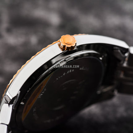 Alba Prestige AS9J94X1 Men Grey Dial Dual Tone Stainless Steel Strap