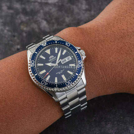 Orient Sports RA-AA0002L Kamasu Automatic Divers Blue Dial Stainless Steel Strap