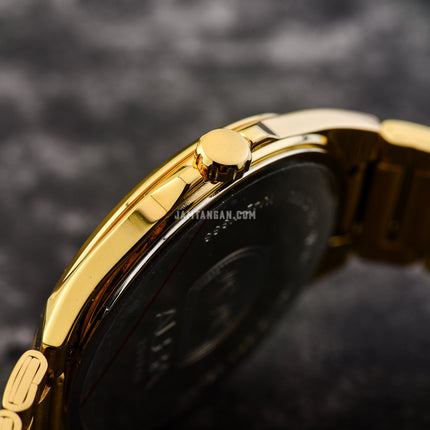 Alba Prestige AS9P82X1 Men Light Champagne Dial Gold Stainless Steel Strap