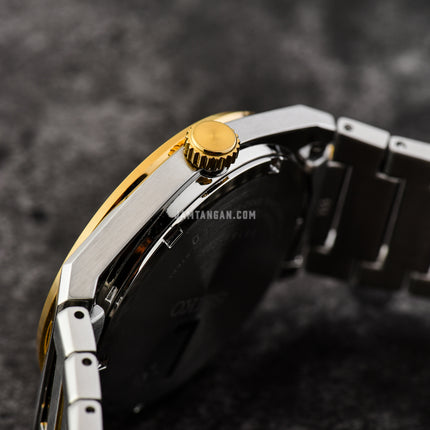 Seiko Classic SUR558P1 Men White Dial Dual Tone Stainless Steel Strap