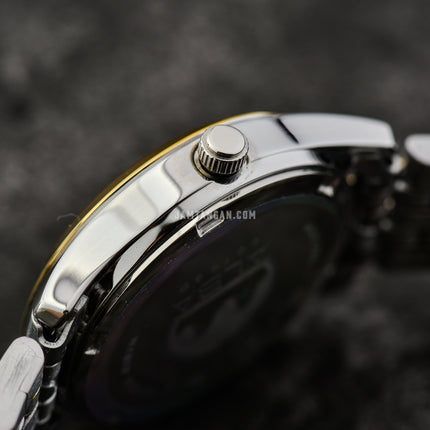 Alba Prestige AH7CF0X1 Ladies Silver White Dial Dual Tone Stainless Steel Strap