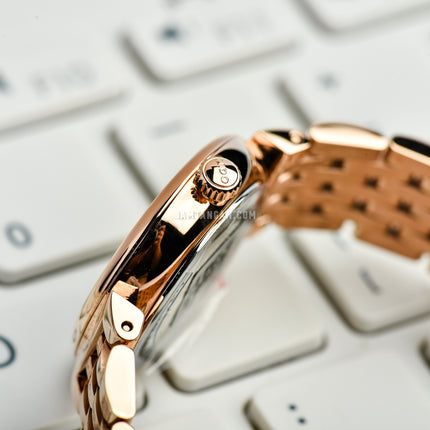 MIDO Dorada M033.210.33.031.00 Silver Dial Rose Gold Stainless Steel Strap
