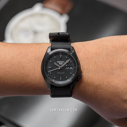 Seiko 5 Sports SRPE69K1 SKX Street Style Black Dial Black Nylon Strap