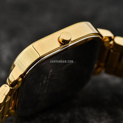 Alba Fashion AH7BY8X1 Ladies Light Champagne Dial Gold Stainless Steel Strap