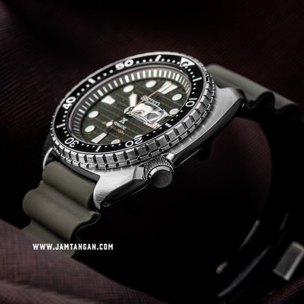 Seiko Prospex SRPE05K1 King Turtle Automatic Green Dial Green Rubber Strap