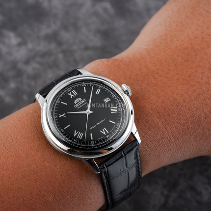 Orient Bambino TAC0000AB Automatic 2nd Generation Men Black Dial Black Leather Strap