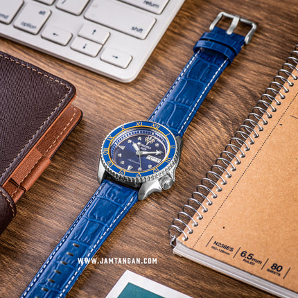 Seiko 5 Sports SRPF17K1 Street Fighter Chun-Li Blue Jade Model Blue Leather Strap Limited Edition
