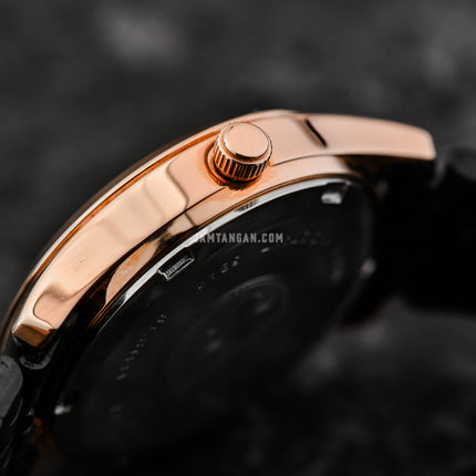 Alba Prestige AH7CE2X1 Ladies Onyx Black Dial Black Stainless Steel Strap