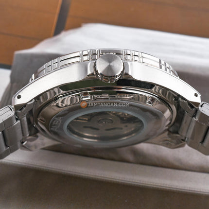Alba Mechanical AU4073X1 Automatic Men Black Dial Stainless Steel Strap