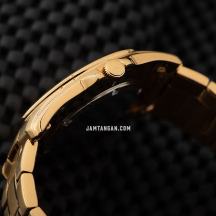 Alba Prestige AJ6094X1 Champagne Pattern Dial Gold Stainless Steel Strap