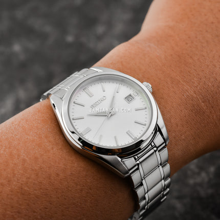 Seiko Classic SUR307P1 Discover More Silver Dial Stainless Steel Strap