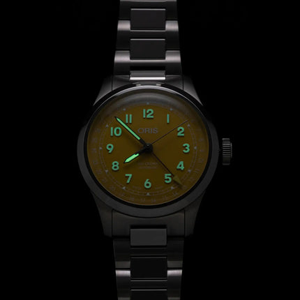 Oris Big Crown 01-754-7798-4069-07-8-20-06 Pointer Date Yellow Dial Stainless Steel Strap