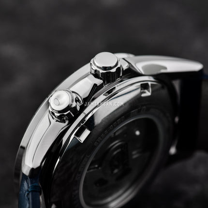 Seiko Prospex SPB377J1 Alpinist GMT Blue Dial Blue Leather Strap