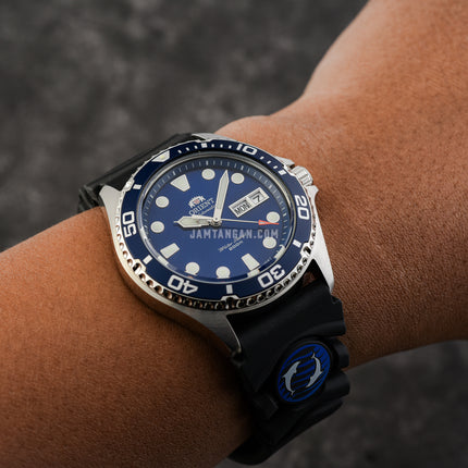 Orient Sports TAA02008D Ray II Automatic Blue Dial Black Rubber Strap