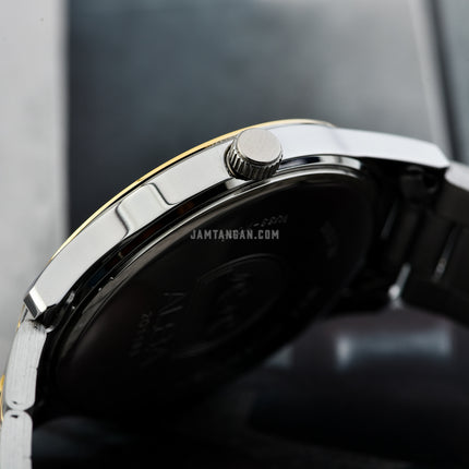 Alba Prestige AJ6160X1 Men Luminous Dial Dual Tone Stainless Steel Strap