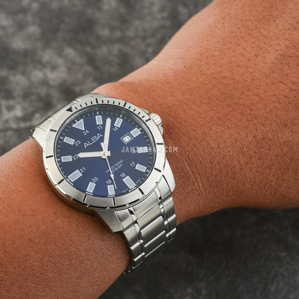 Alba Active AS9R97X1 Men Blue Dial Stainless Steel Strap