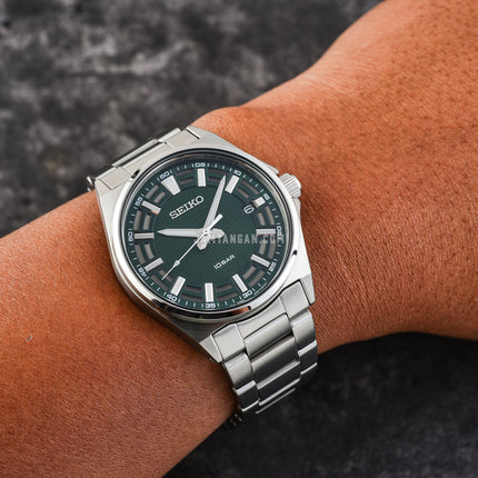 Seiko Classic SUR503P1 Discover More Green Dial Stainless Steel Strap