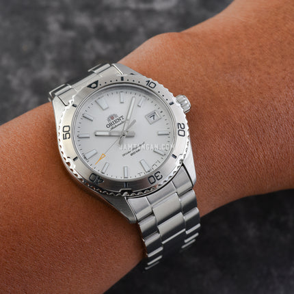 Orient Mako 40 RA-AC0Q03S Men Silver Dial Stainless Steel Strap