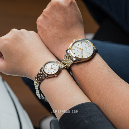 Alba AH7BN2X1 Ladies Silver Dial Dual Tone Stainless Steel Strap