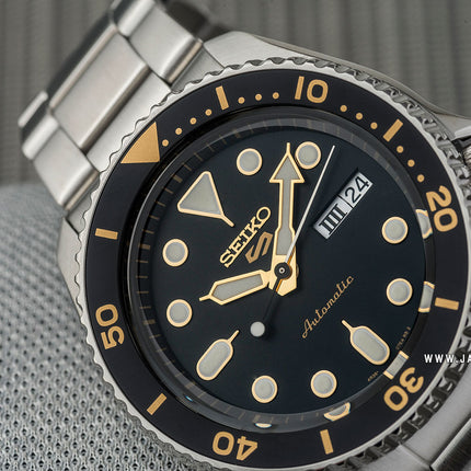 Seiko 5 Sports SRPD57K1 5KX SKX Sports Style Automatic Black Dial Stainless Steel Strap