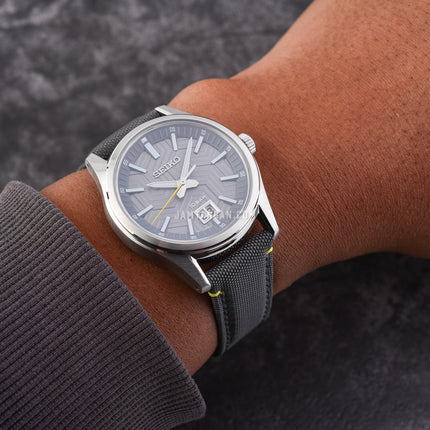 Seiko Classic SUR543P1 Men Grey Dial Grey Nylon Strap