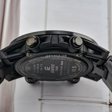 Casio Edifice ECB-2000DC-1BDF Men Sospensione Digital Analog Dial Gunmetal Stainless Steel Band