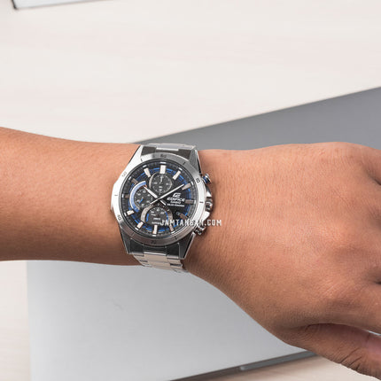 Casio Edifice EFS-S610D-1AVUDF Heat Gradation Slim Blue Line Dial Stainless Steel Band