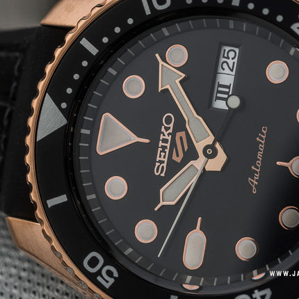 Seiko 5 Sports SRPD76K1 SKX Sports Style Automatic Black Dial Black Rubber Strap
