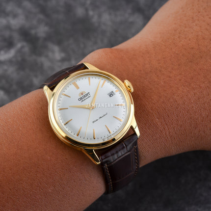 Orient Bambino Classic RA-AC0M01S Automatic Men White Dial Brown Leather Strap